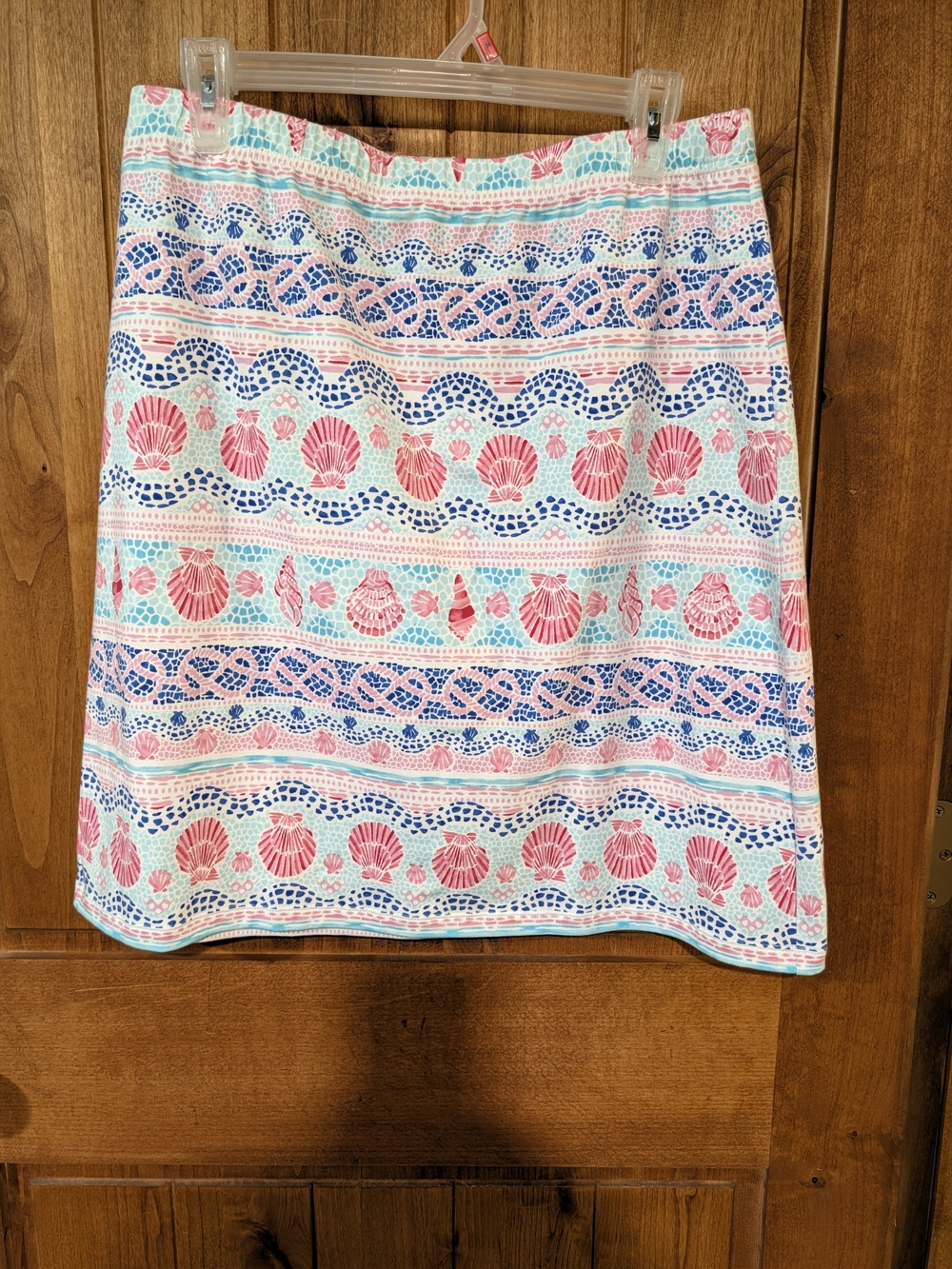 Talbots Shell-Print Mini Skirt — Pink, Blue & Mint